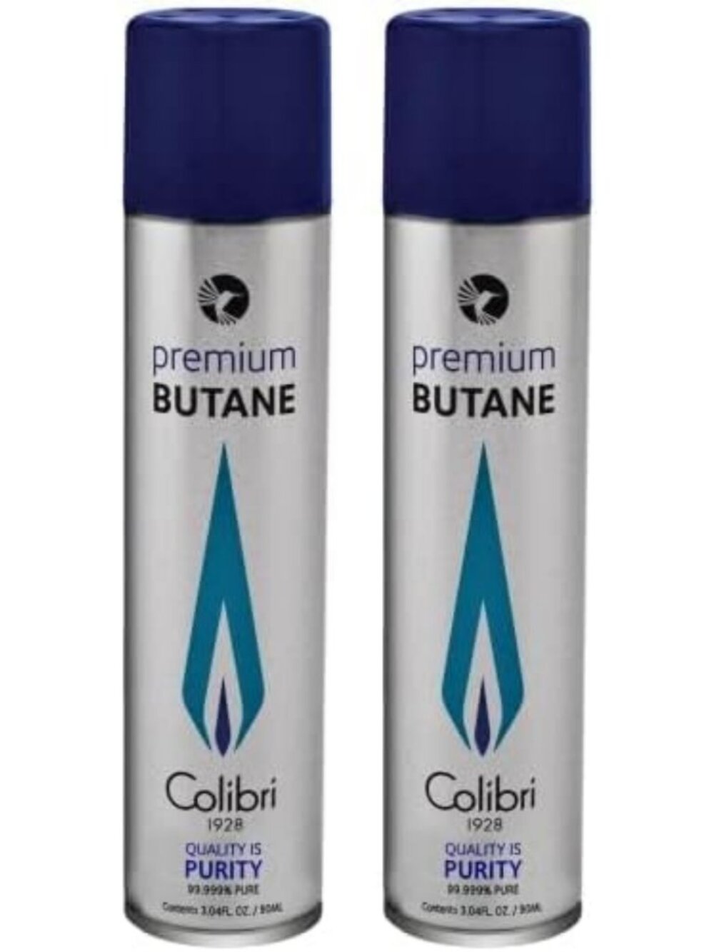 Premium Butane Fuel Torch Refill Canisters - 99.999% Pure, 90ml, Pack of 2